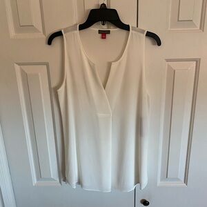 Vince Camuto Cream Sleeveless v neck Blouse